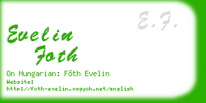 evelin foth business card